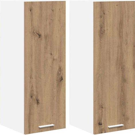 Maison Exclusive - Armadio pensile 2 pcs Rovere Artigiano e Bianco 30 x 31 x 80 cm
