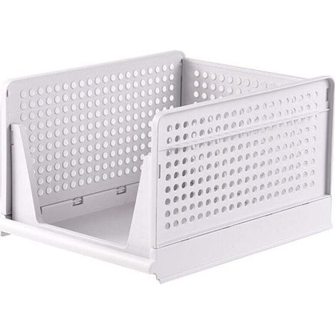 Ineasicer Organisateur Tiroir Lot de 4 Armoire Vetement Empilable Sac Tiroir Coulissant de Rangement Unités, Couettes, T-shirt (72 X 43 X33cm),Blanc (1/4)