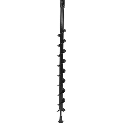 Tarière en acier pour creuser des trous de poteaux de jardin, 60 x 800 mm, lame simple (1/5)