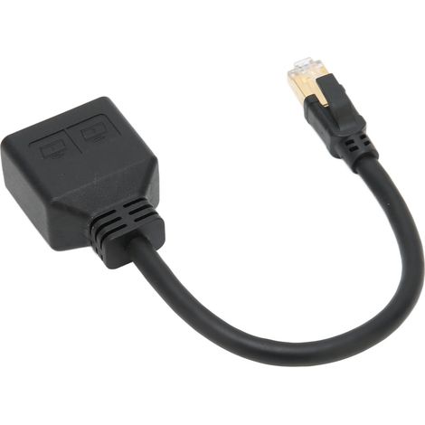Adaptateur Ethernet RJ45, rallonge 1 vers 2 ports, répartiteur de transmission pour une connexion optimale à domicile ou au bureau.
