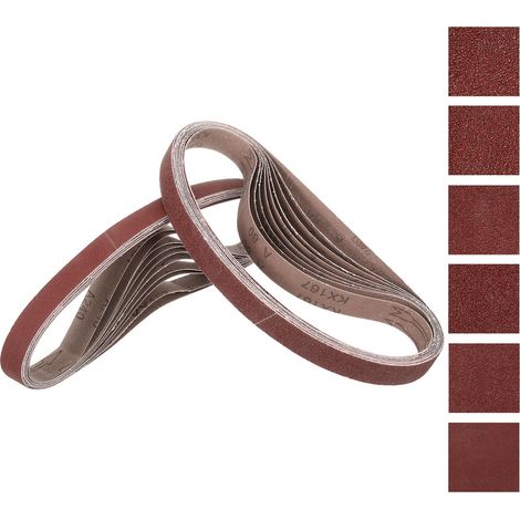 24 Pcs Bandes Abrasives 25mm x 762mm Pour Ponceuse À Bande Ébavurage (1/5)