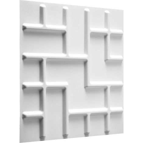 Wallart – Panneau décoratif mural 3D Tetris – Lot de 12 panneaux 50x50cm – Surface totale 3m² – Écologique et peinturable (1/10)
