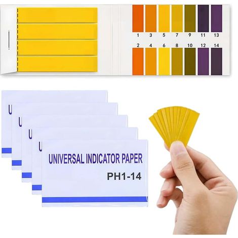 (5X Pack De 80) Bandelette Ph, 400 Bandelettes De Test De Valeur Ph, Plage De Mesure 114, Papier De Test Tournesol Pour La Aquariums Test De Sol