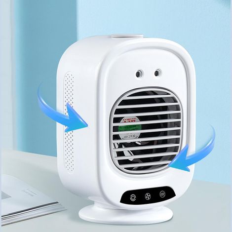 Ventilateur portable – Ventilateur d'air frais  Circulateur d'air rechargeable via USB  Hydratant multifonction silencieux avec 3 modes de voyage, camping (1/5)