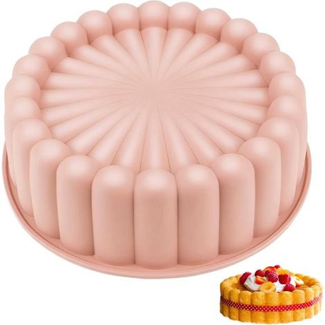 Silikon Backformen, runde Kuchenform 20 cm, 8 Zoll Silikonform, runde Silikon Kuchenform, Silikon Backform (1/5)