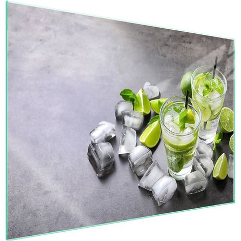 Plaque de protection en verre pour poêle 70x52 Fruits (1/5)