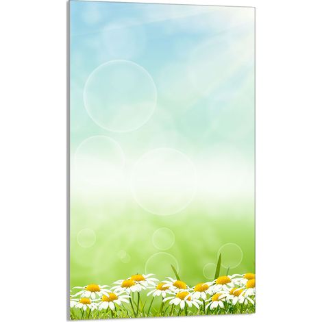 Glasschneidebrett 30x52 Gänseblümchen
