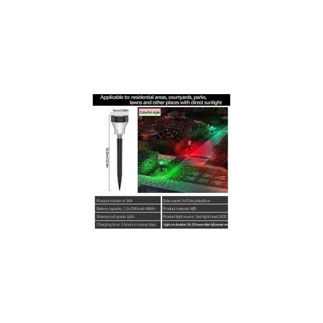 Lot de 2 lampes solaires LED décoratives pour jardin extérieur (1/3)