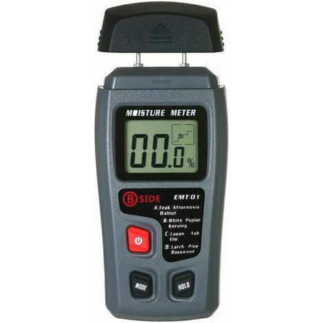 Humidite humidimetry wooden wood 4 Portable modes hygrometer PIN Type humidity wood pocket instrument water leak detector with crystal (1/5)