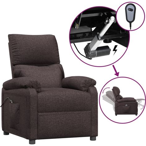 Maison Exclusive - Relaxsessel Elektrisch Dunkelbraun Stoff