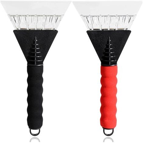 2 Pièces Grattoir pour Pare-Brise de Voiture, Grattoirs à Glace Robustes, Ergonomique Gratte Pare Brise Voiture, pour Voitures dégivrer Les Pare-Brise et Les vitres de Voiture (1/5)