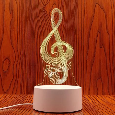 Veilleuse LED 3D créative (lumière chaude), lampe décorative pour la maison