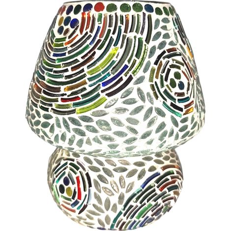 Signes Grimalt Lámpara De Sobremesa Novedad  Lampara Mosaico Sobremesa Novedad Multicolor 16x16x18cm 39095
