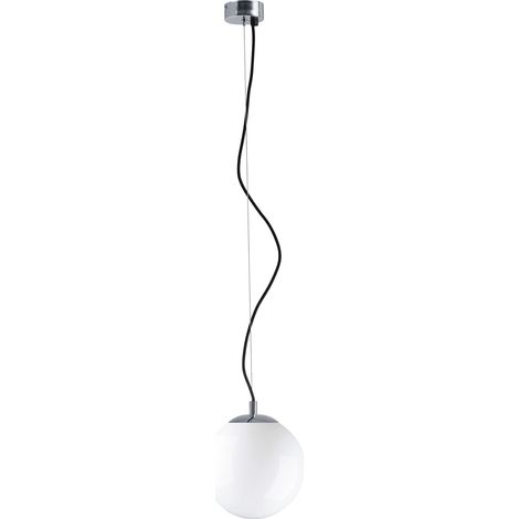 Suspensión OXY E27 40W ⌀250mm Cristal opalizado Negro (1/2)