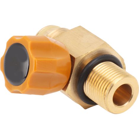 Adaptateur de remplissage de bouteille de CO2 G1/2 14 haute pression M18x1,5, convertisseur de filetage pour valve de remplissage CO2, pression maximale 5000 psi, couleur or (1/5)