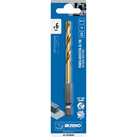 PUNTA RETTIFICATA RIVESTITA AL TITANIO Ø 6 x L.110 mm - cf. da 1 pezzo