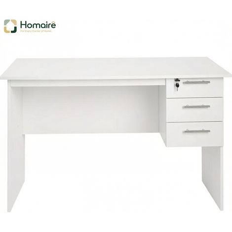 Bureau blanc en bois de 60 × 60 × 75 cm HOMAIRE (1/5)