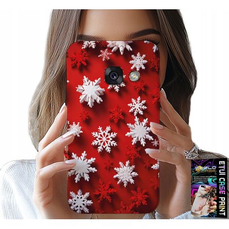 Custodia per Samsung A5 2017 - fiocchi di neve, neve, stelle, festività (1/5)