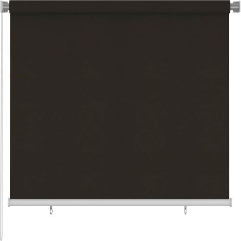 vidaXL Store roulant d'extérieur 165 (l) x 140 (H) cm HDPE marron (1/5)