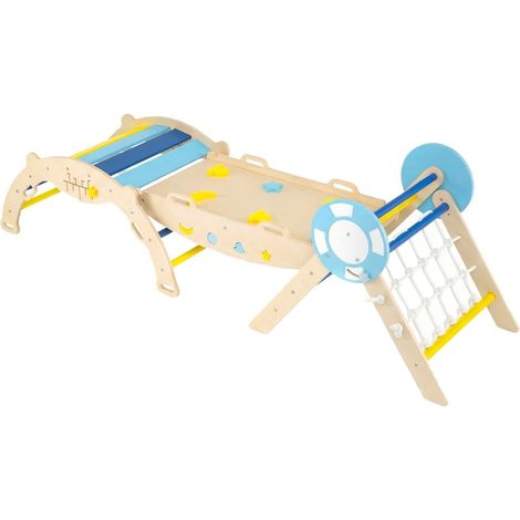 Juego de escalada náutica de 3 piezas con tobogán y arco