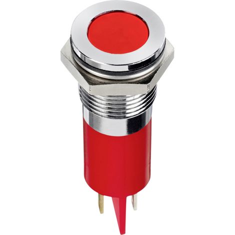APEM Q14F1CXXR24E LED-Signalleuchte Rot  Flush      10 mcd