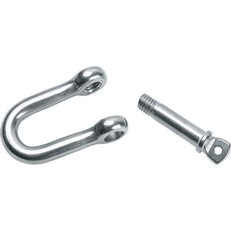 Manille d'ancrage à vis, manille lyre en acier inoxydable avec anneau en D pour levage par câble métallique, véhicules, ancres de navire, bracelets de corde et travaux de construction (lot de 24) (1/4)