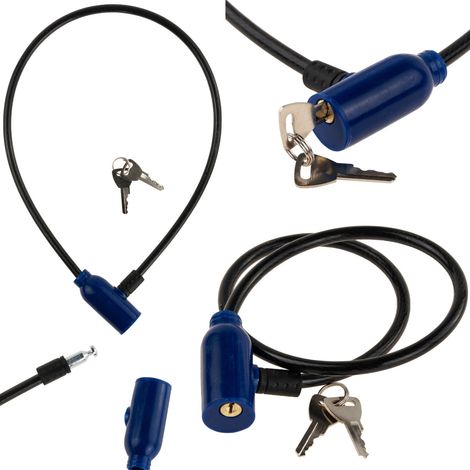 RB8 LUCCHETTO LUCCHETTO PER BICICLETTA CHIAVE CAVO bici scooter MOTORE