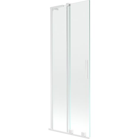 Mexen Velar L paroi de baignoire 2 vantaux coulissante 70 x 150 cm, transparent, blanc - 896-070-003-01-20 (1/2)