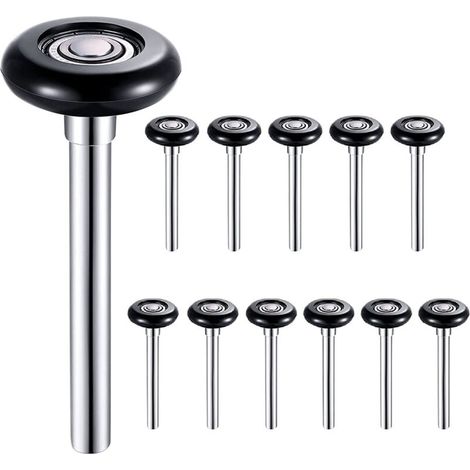 Paquete de 12 rodillos de nailon para puerta de garaje, rodillos silenciosos de 2 pulgadas para puerta de garaje, rodillos de repuesto para puerta de garaje 6200Z a granel (1/4)
