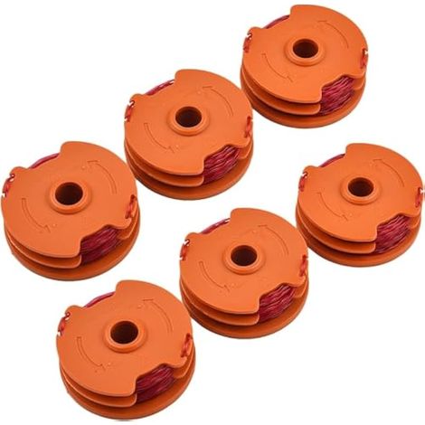 Lot de 6 bobines et fil pour débroussailleuse McGregor MET6032 MET4530 MET3525 pour Worx WG1 WG104E (1/5)