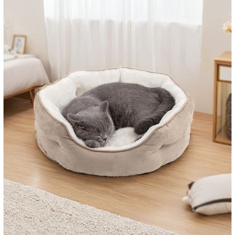 Panier Chien Chat L 76x60x20 cm – Canapé / Sofa Rond Polyester, Lit 4 Saisons Respirant et Durable, Corbeille Bords Surélevés Lavable en Machine pour Petit, Moyen et Grand Chien (1/2)