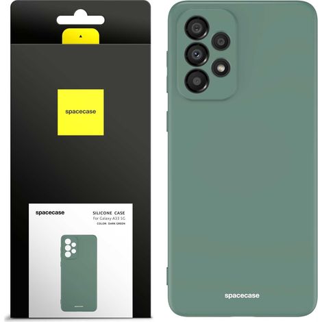 Custodia in silicone Spacecase per Galaxy A33 5G, verde scuro (1/5)
