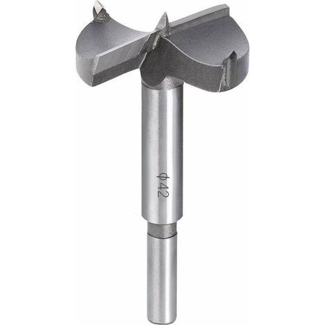 Mèche à bois 42 mm – Carbure cémenté pour perçage précis – Trous propres à fond plat dans bois et contreplaqué – Compatible perceuses (1/5)