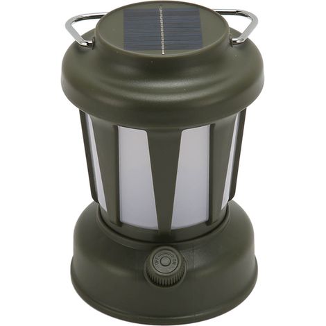 Wiederaufladbare, tragbare Campinglaterne, Retro-Zeltlampe mit hoher Helligkeit und Griff für den Einsatz im Freien (1/5)