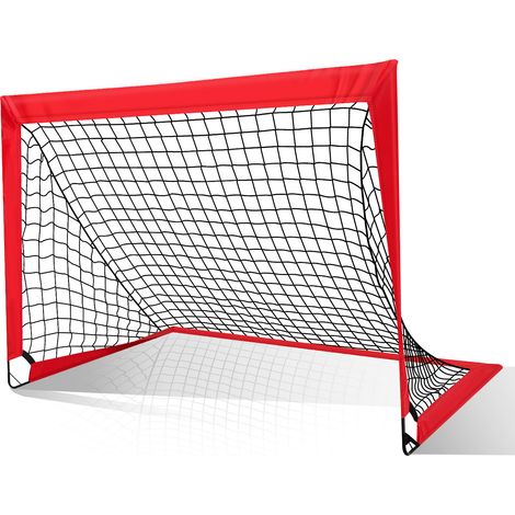 TolleTour Portería de fútbol infantil plegable de 120 x 90 x 90 cm, estructura de fibra de vidrio con red de dacrón y bolsa de transporte.