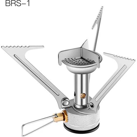 Réchaud à gaz portable monobloc BRS pour camping, pique-nique et autres activités de plein air : équipement de cuisine et de survie, fourneau 3000 t. (1/5)