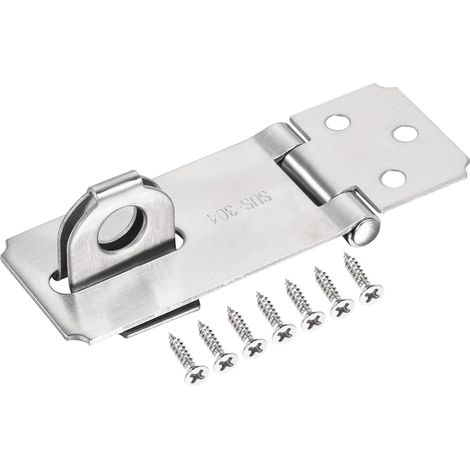 Verrou de bobine robuste en acier inoxydable 3" avec vis pour armoire, couleur argent. (1/5)
