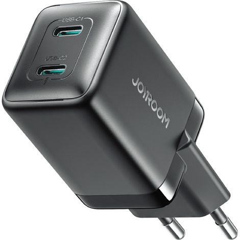 2 chargeurs muraux USB-C UE 45 W - noirs (1/5)