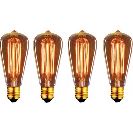 Pack 4 Bombillas Edison Regulables E27 40w 2700k
