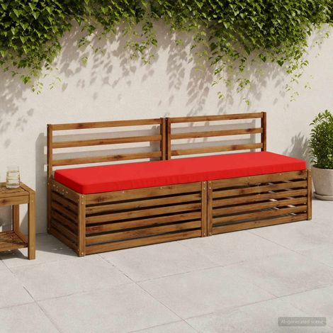 vidaXL Cojín para banco de 1 pieza VUGHT 100% Poliéster Rojo (1/5)