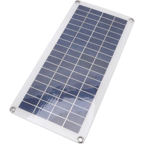Chargeur de voiture solaire portable 10 W 12 V avec prise allume-cigare et pince crocodile, compatible avec les caméras de sécurité et les lampadaires solaires. (1/5)