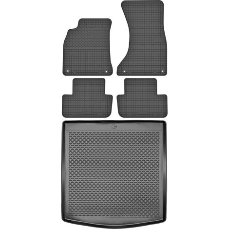 Juego de alfombrillas de goma para coche y maletero para Audi A4 B8 Sedán (2007-2015).