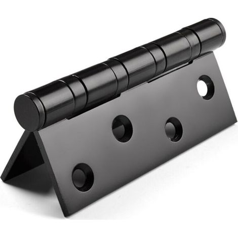 2 Pcs Charnière de Porte à Roulement à Billes Noir en Inox Charnières Portes Pliables pour Meubles Grange Garage avec Vis (1/3)