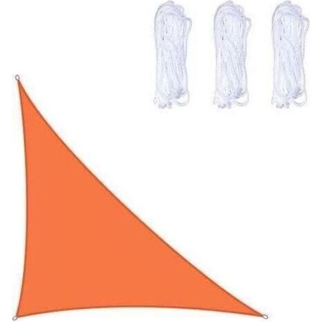 LaBlanc - Voile d'ombrage Triangulaire 3x4x5 m Imperméable Anti 93% UV résistant à l'eau Protection Contre Le Vent Polyester avec Protection UV pour Jardin terrasse Camping orange (1/3)