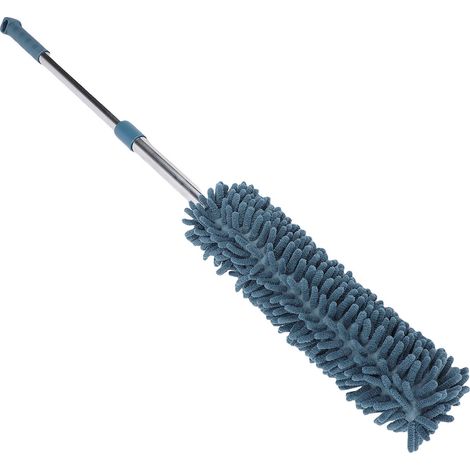 Plumeau à main extensible 60-80cm, brosse de nettoyage de poussière douce à Absorption statique pour maison et voiture, bleu marine (1/5)