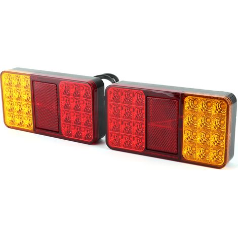 Kit d'éclairage LED 24 LED pour remorque, étanche IP67, à économie d'énergie, avec accessoires de montage pour camionnette. (1/5)