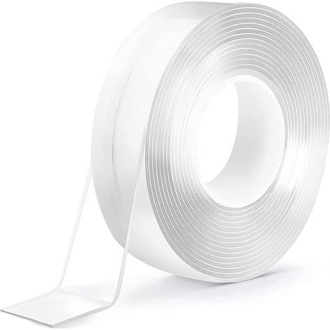 Roll of double-sided adhesive tape, Nano transparent, 30 mm wide, 3.5 m long, for photos (1/5)