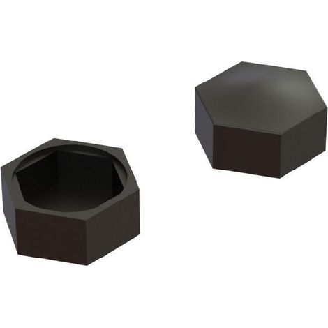 HERRAJES ALK tapón plano. plástico. negro. m6 ,