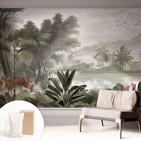 Carta Da Parati Non Tessuto - Di Alta Qualità Per Il Soggiorno La Cucina - Tendenze Moderne - Vlies Ecologico oasi tropicale 312x219 cm (1/5)