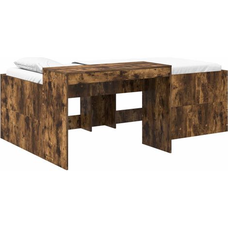 Maison Exclusive - Hochbett mit Schreibtisch für Kinder Geräucher
